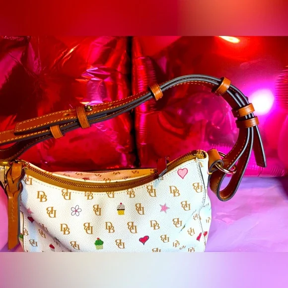 Dooney & Bourke Gretta Novelty Kiley Hobo Bag ❤️ 🧁🐝 ⭐️ DB Logo Shoulder Bag RARE - Picture 8 of 14
